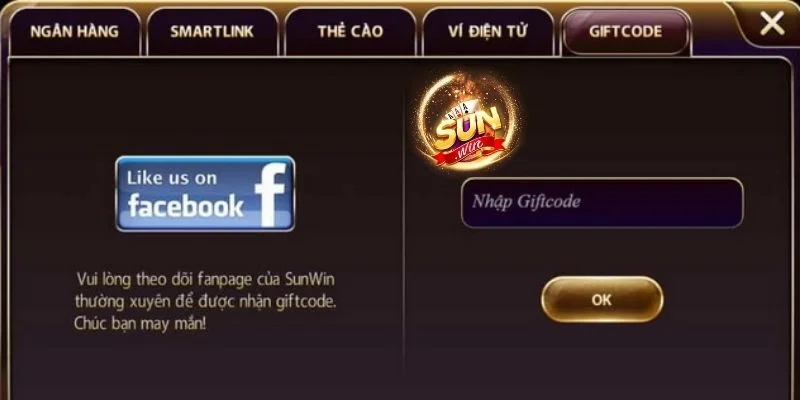 Chi tiết cách nạp giftcode Sunwin miễn phí đơn giản cho tân thủ.